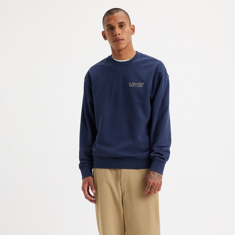 sweat-shirt homme  levis relaxd graphic crew chrome hea