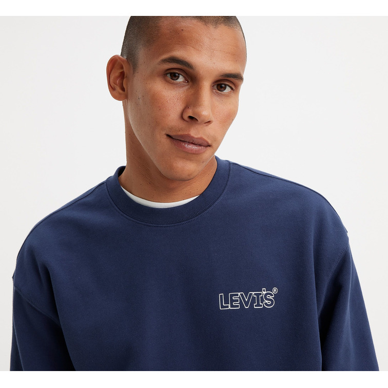 sweat-shirt homme  levis relaxd graphic crew chrome hea