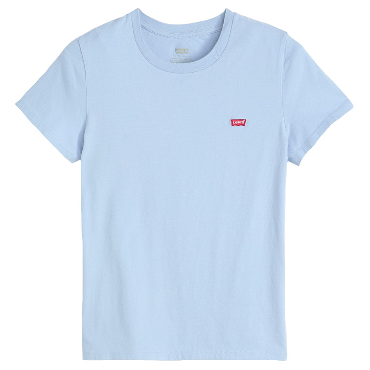 t-shirt femme  levi's perfect tee chambray blue cott