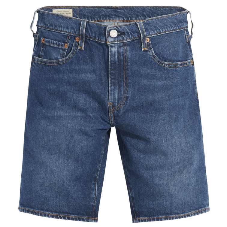le short homme  levis 412 slim short saturn blue adv