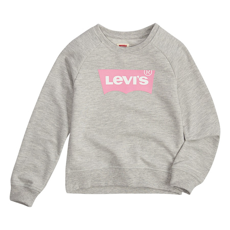 sweat-shirt fille  levis kids 60% cotton, 40% polyester lvg key item logo crew