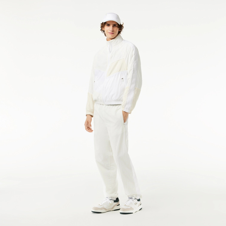 baskets en cuir avec logo brodé homme lacoste lineshot