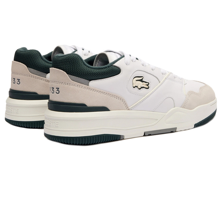 baskets en cuir avec logo brodé homme lacoste lineshot
