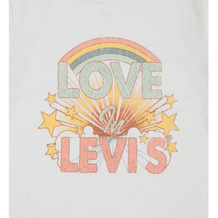 t-shirt fille  levi's double cuff tee