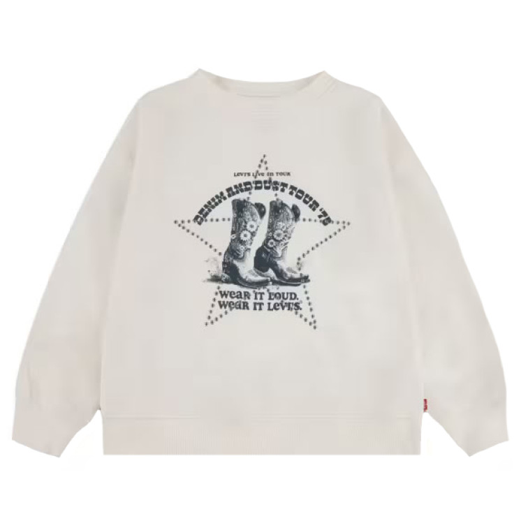 maillot fille  levi's lvg denim tour pullover
