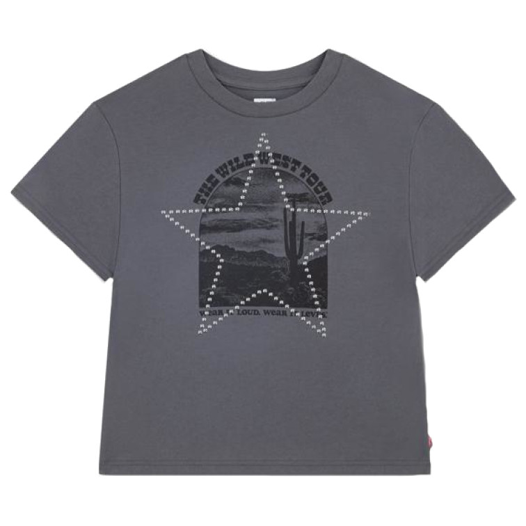 t-shirt fille  levi's lvg wild west ss tee