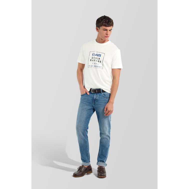 t-shirt homme  gas dharis m/cblue""