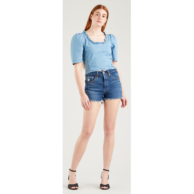 le short femme  levis 501 original short salsa chrst