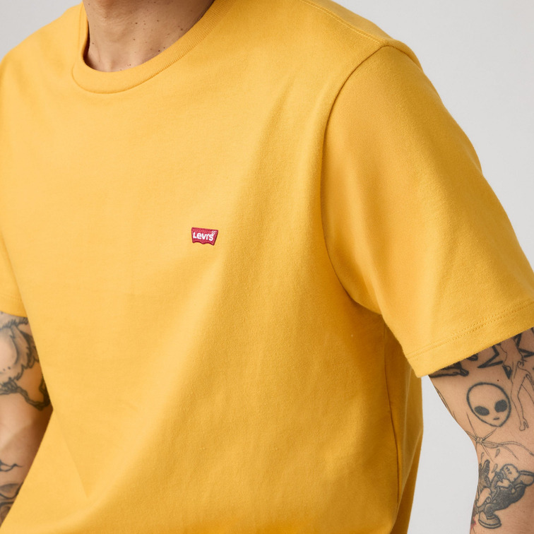t-shirt homme  levi's ss original hm tee mineral yel