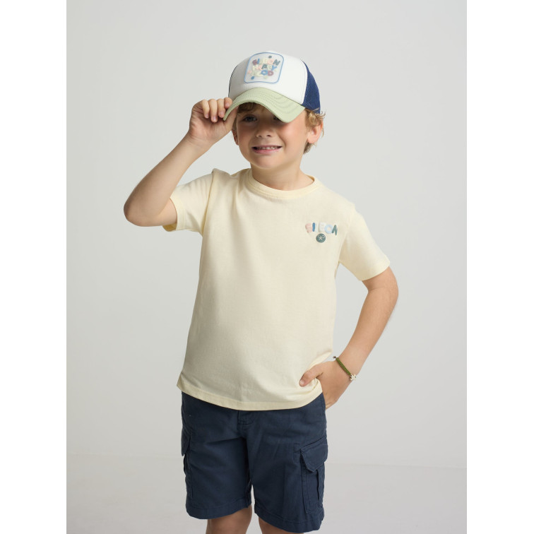 t-shirt garçon  silbon t-shirt kids happy