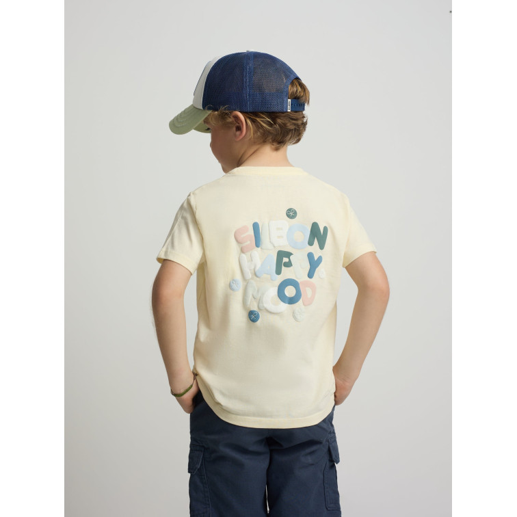 t-shirt garçon  silbon t-shirt kids happy