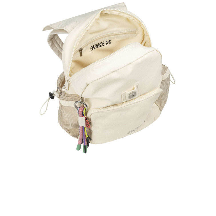 sac à main femme  munich deep recycled backpack c/cream