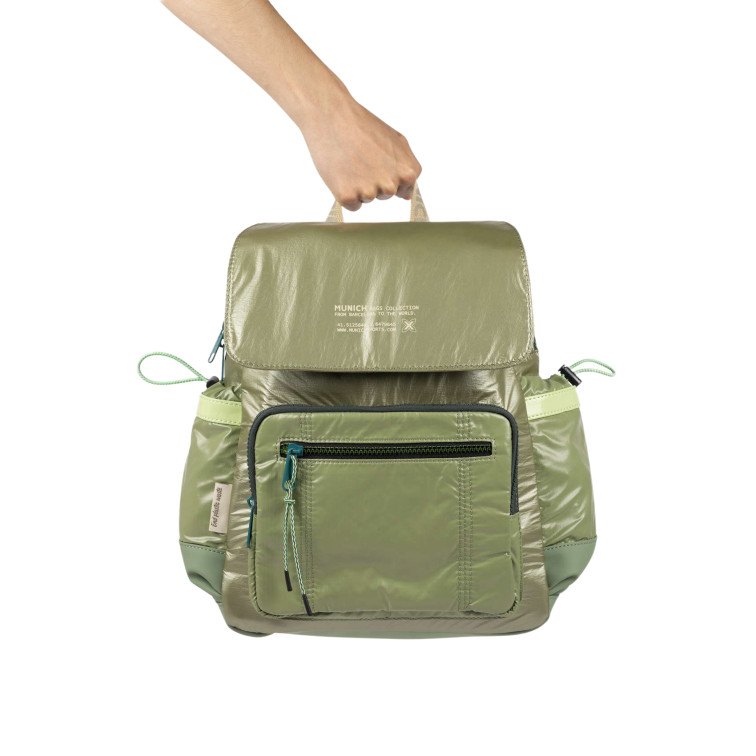 sac à main femme  munich deep recycled backpack khaki
