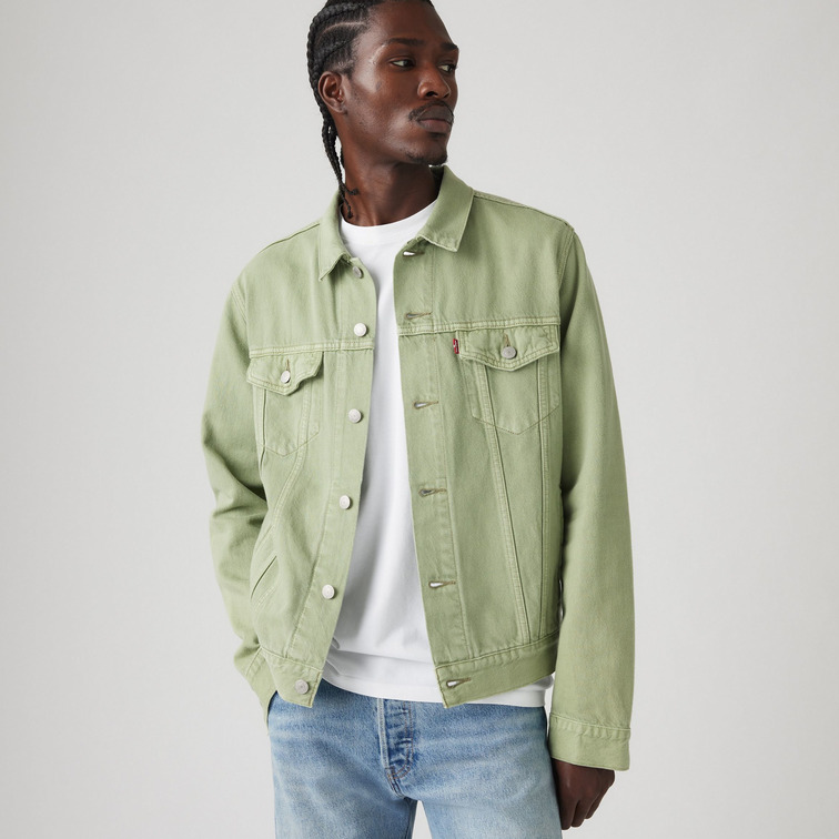 cazadora homme  levi's the trucker jacket greens