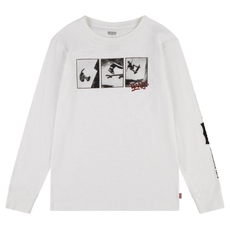 t-shirt garçon  levi's junior lvb 3peat photoreal ls tee