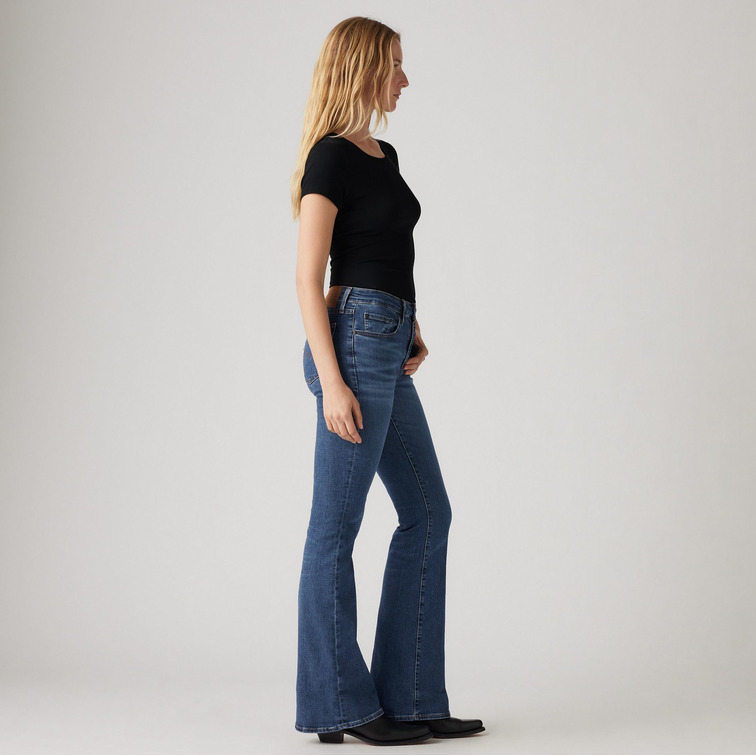 jeans femme  levi's 726 hr flare blue wave mid