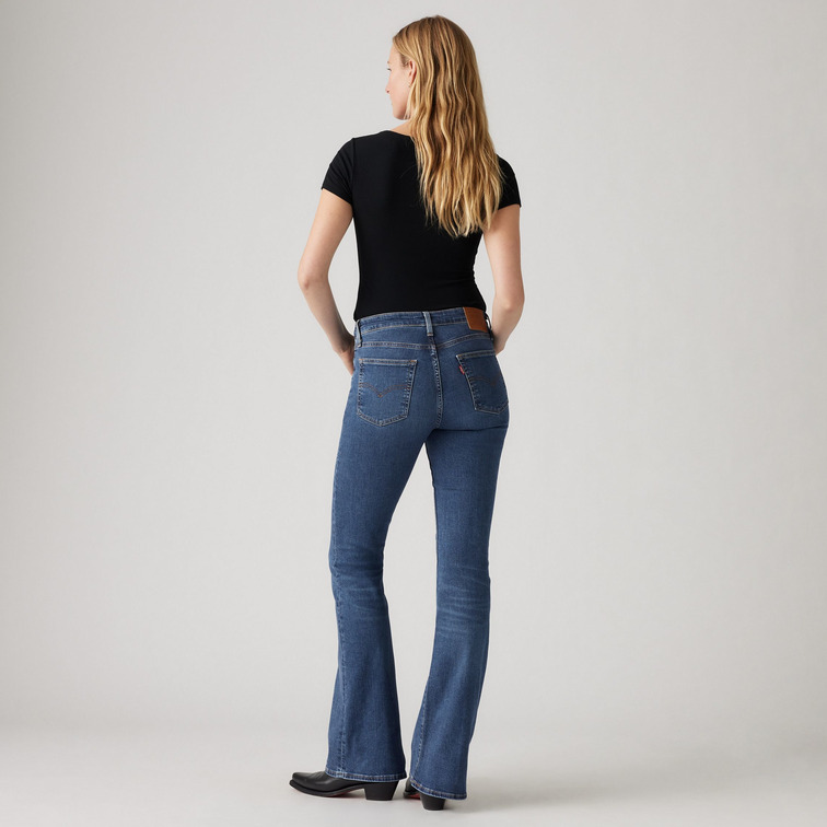 jeans femme  levi's 726 hr flare blue wave mid