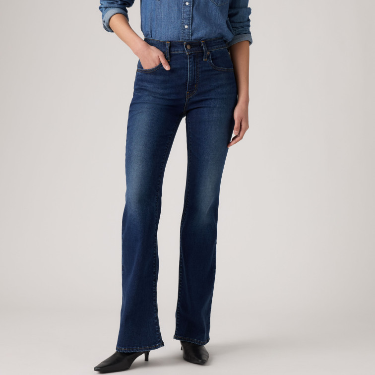 jeans femme  levi's 726 hr flare true blue dark