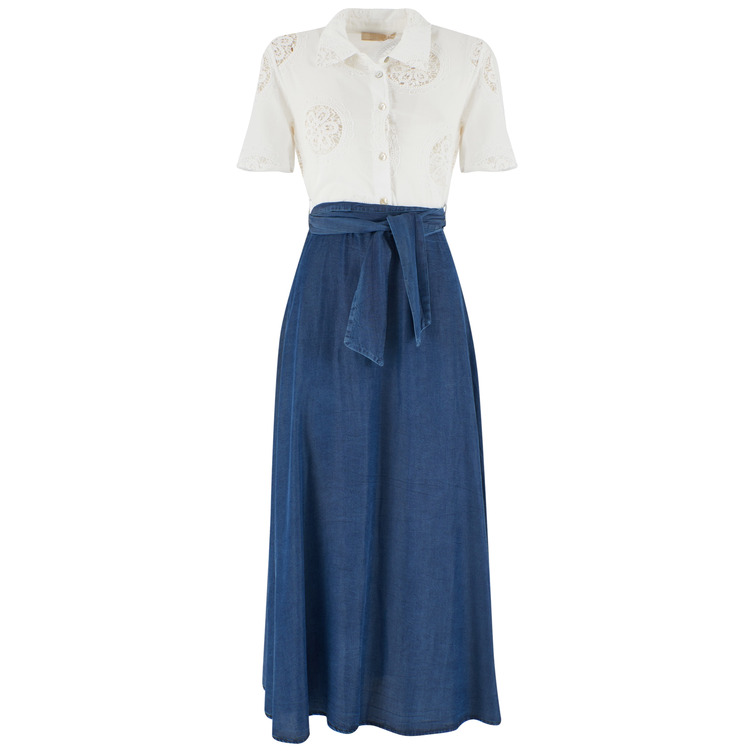 robe femme  yes zee abito donna chemisier con cint