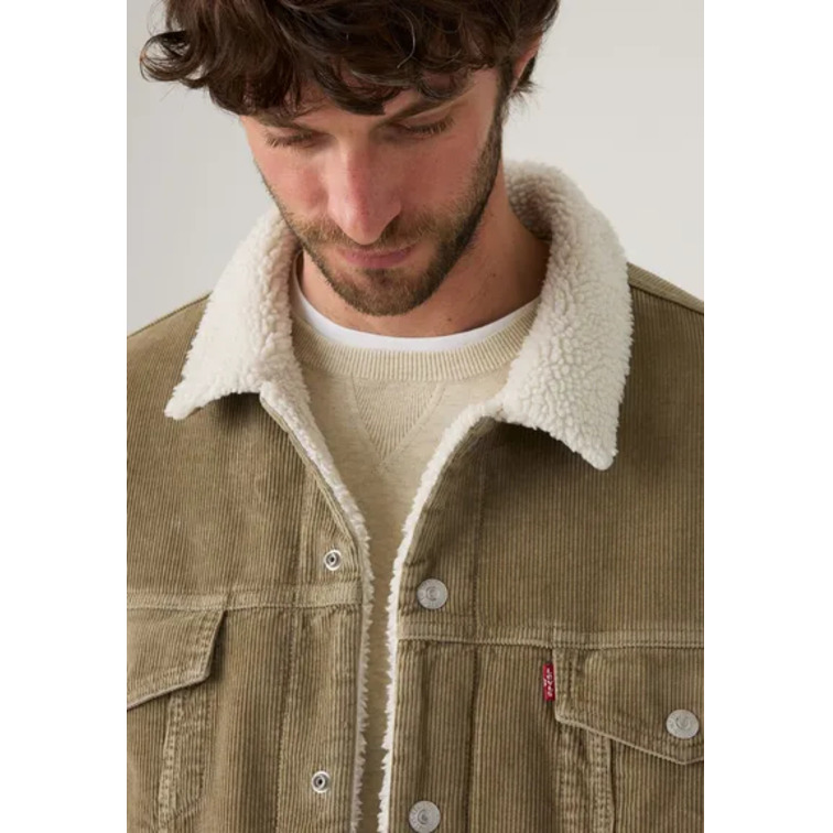 cazadora homme  levi's relaxed fit sherpa trkr timber