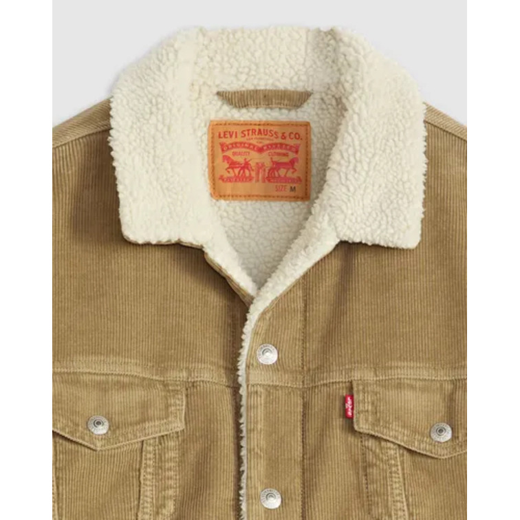 cazadora homme  levi's relaxed fit sherpa trkr timber