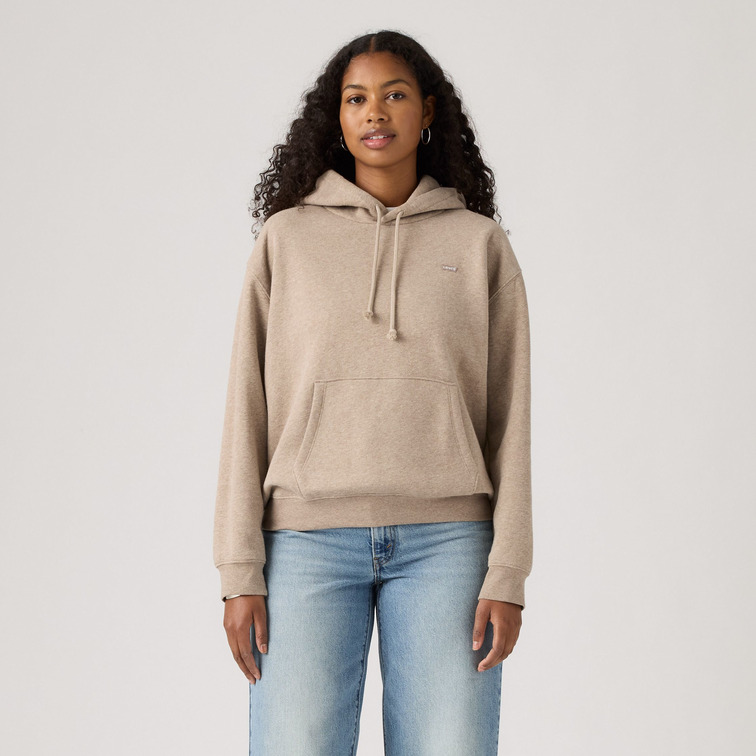 sweat-shirt femme  levi's everyday hoodie taupe gray hea