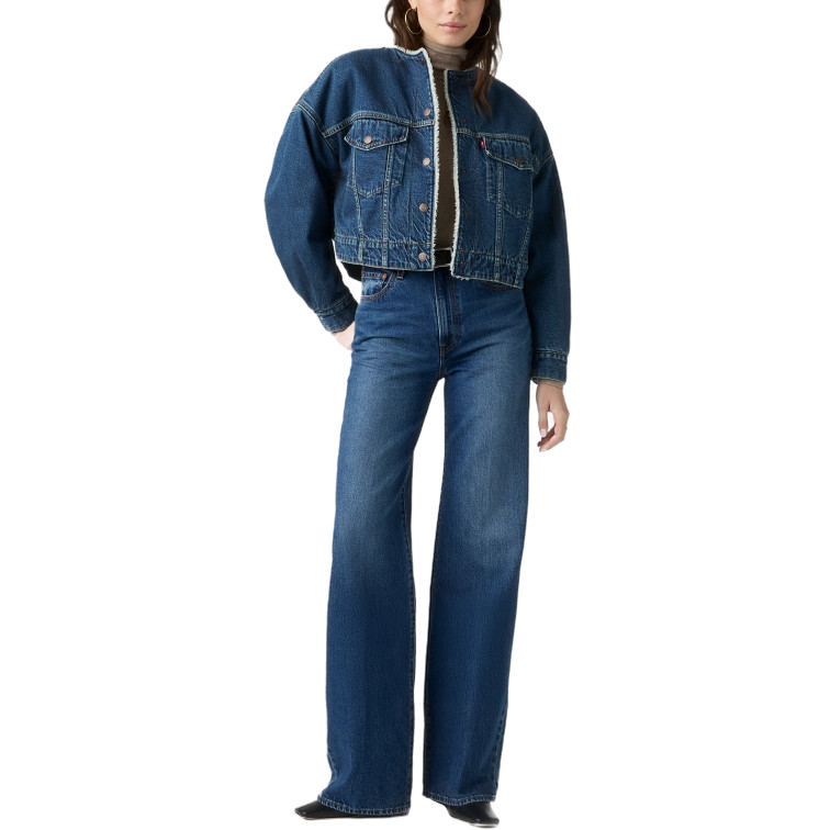jeans femme  levi's ribcage wide leg h223 maybe an