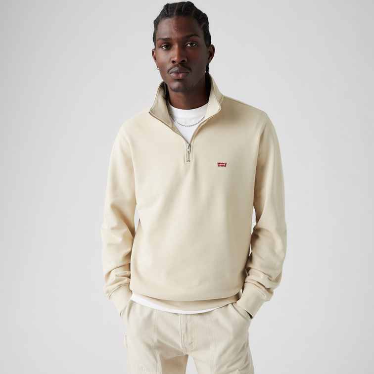 sweat-shirt homme  levi's original hm 1/4 zip fog