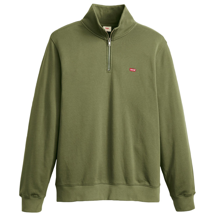sweat-shirt homme  levi's original hm 1/4 zip moss olive