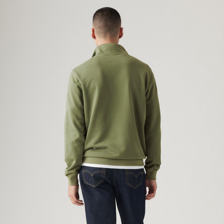 sweat-shirt homme  levi's original hm 1/4 zip moss olive