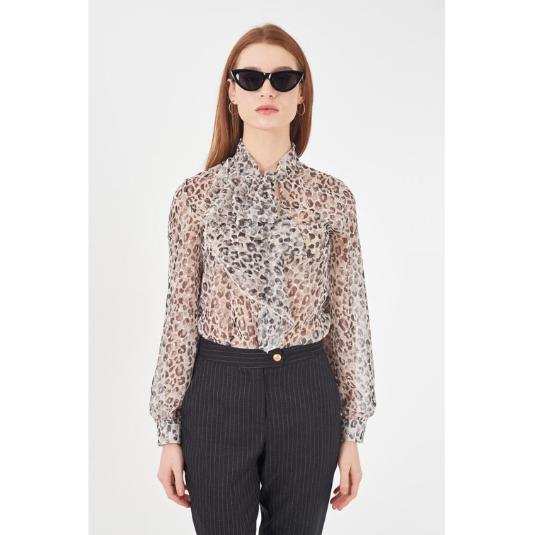 chemise femme  yes zee casacca donna m/l con fiocco c