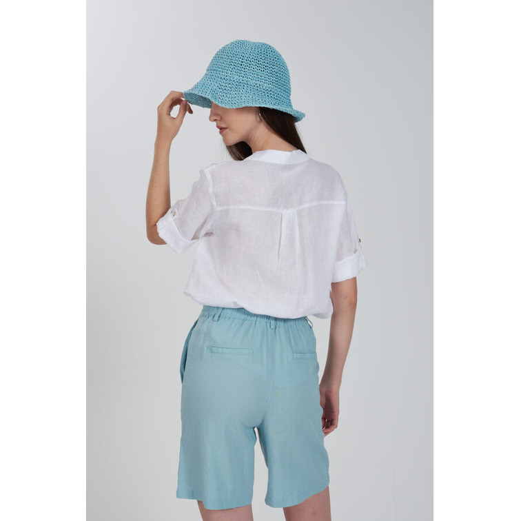 chemise femme  yes zee camicia donna misto lino