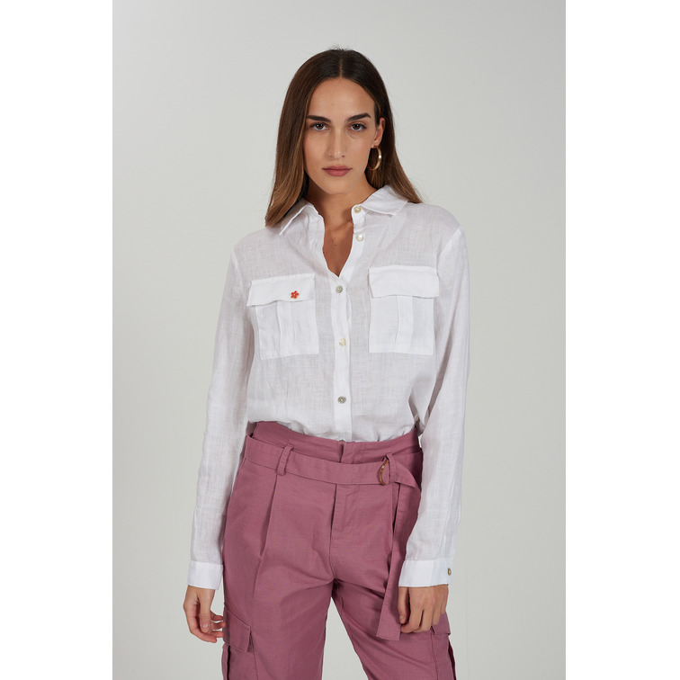 chemise femme  yes zee camicia donna misto lino