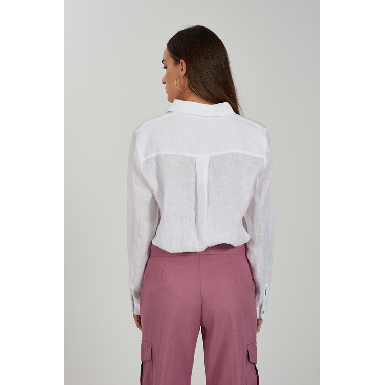 chemise femme  yes zee camicia donna misto lino