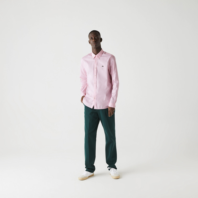 chemise homme  lacoste chemise casual manches longues