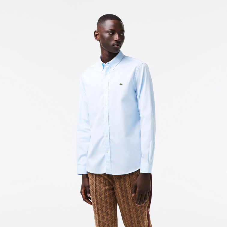 chemise homme  lacoste chemise casual manches longues