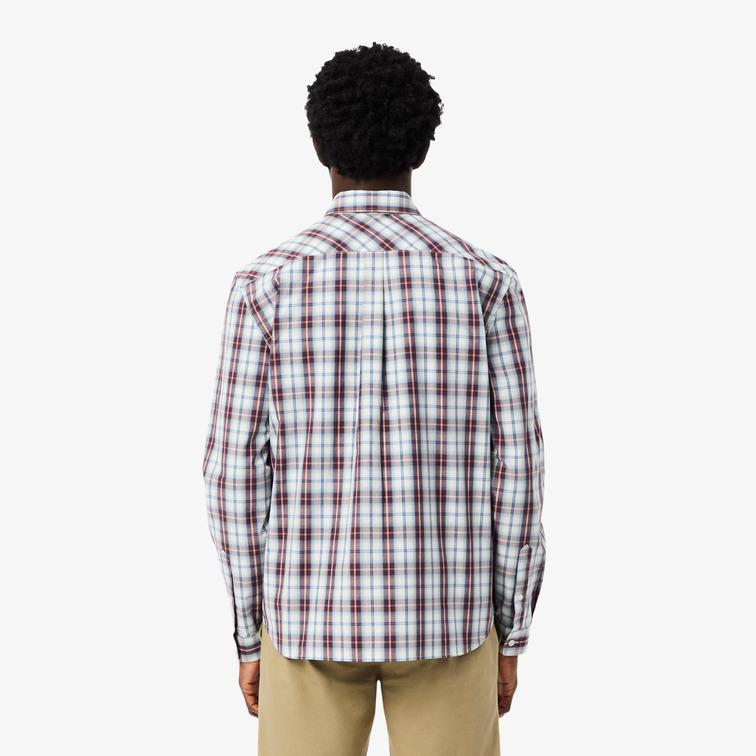 chemise homme  lacoste chemise casual manches longues
