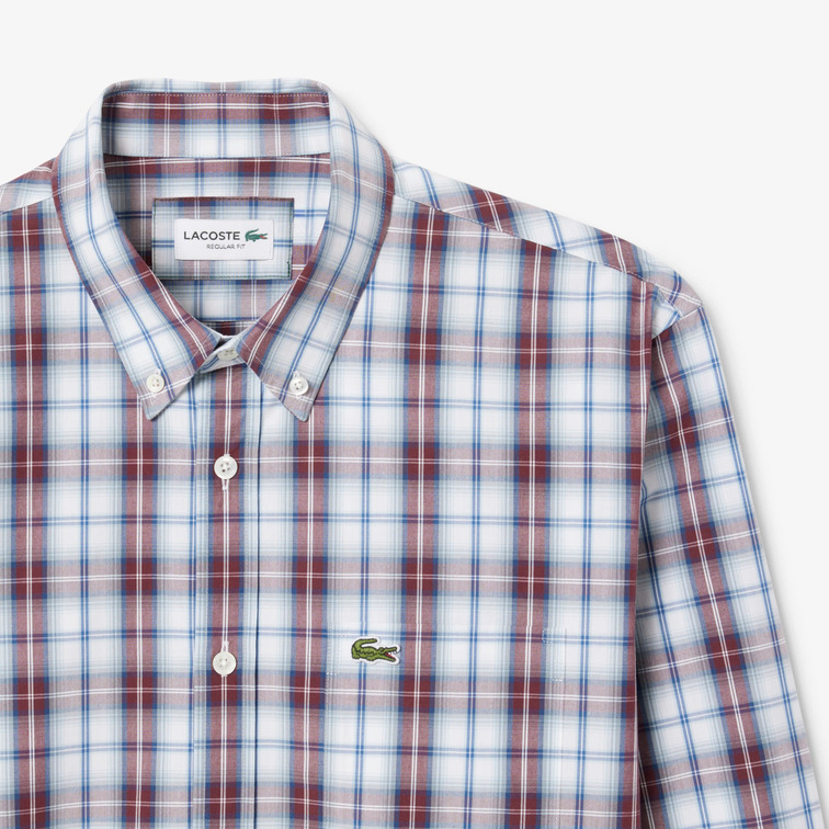 chemise homme  lacoste chemise casual manches longues