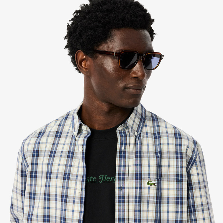 chemise homme  lacoste chemise casual manches longues