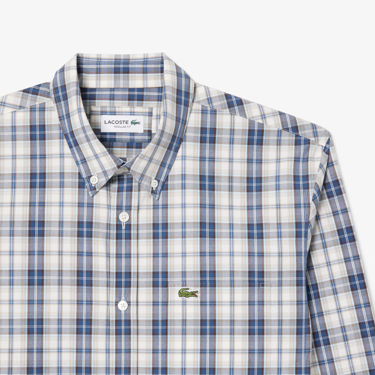 chemise homme  lacoste chemise casual manches longues