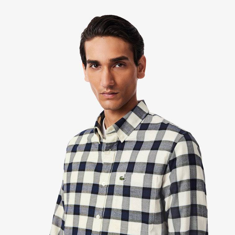 chemise homme  lacoste chemise casual manches longues