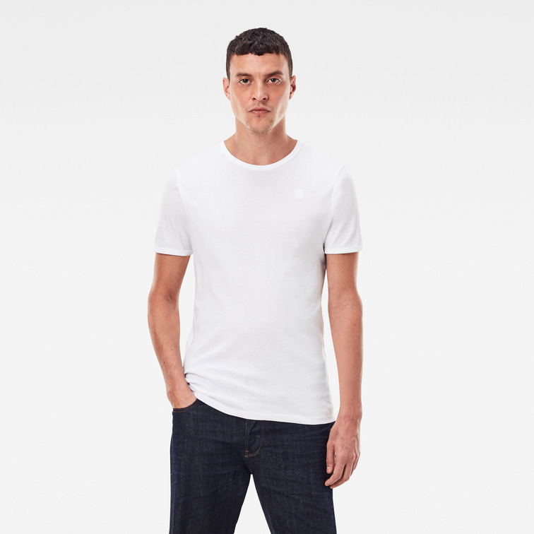 t-shirt homme  g-star base r t s\s 2-pack