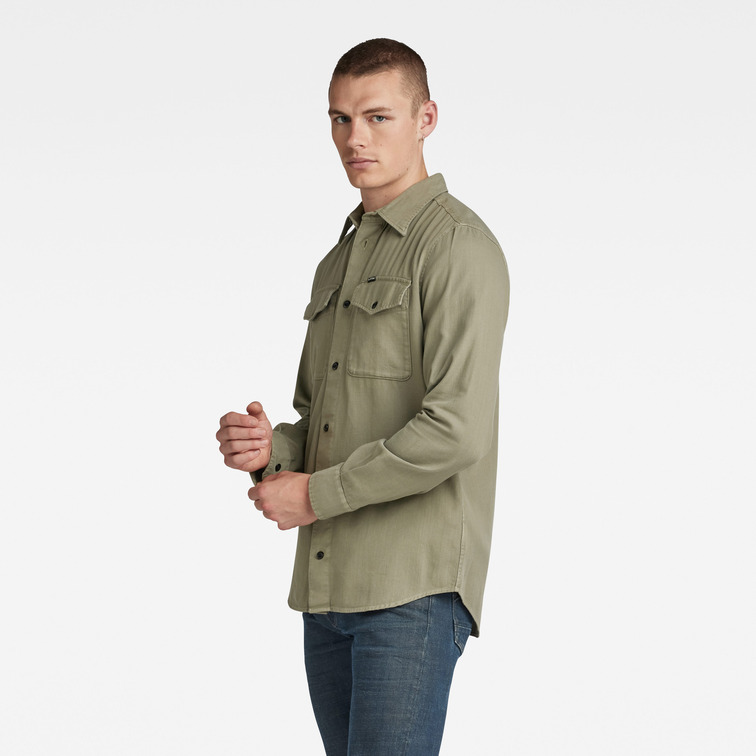 chemise homme  g-star marine slim shirt l\s