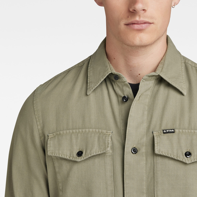 chemise homme  g-star marine slim shirt l\s