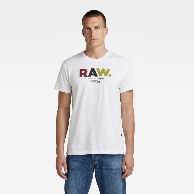 t-shirt homme  g-star multi colored raw. r t