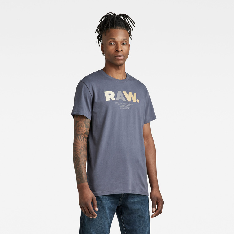 t-shirt homme  g-star multi colored raw. r t