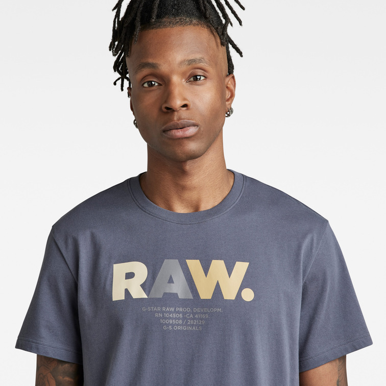 t-shirt homme  g-star multi colored raw. r t