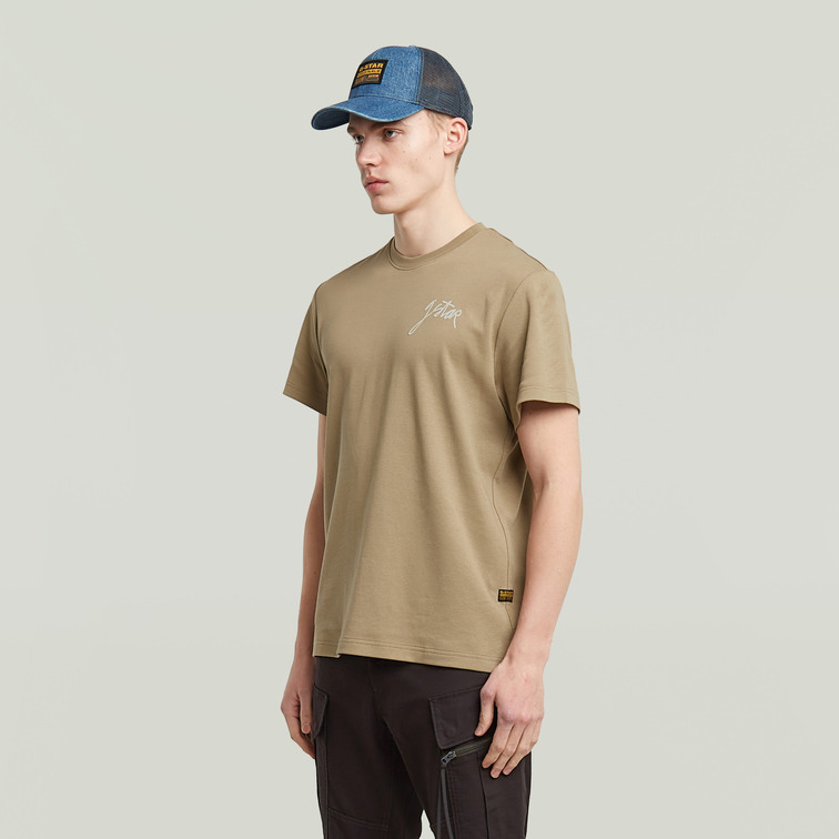t-shirt homme  g-star script r t