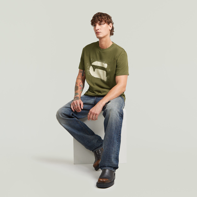 t-shirt homme  g-star spray g logo r t