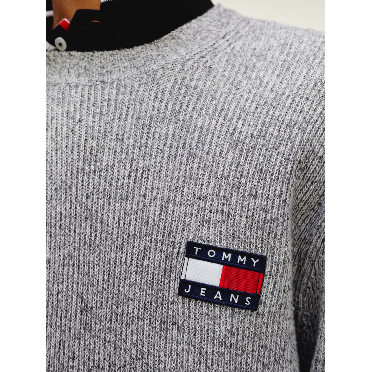 maillot homme  th tjm tommy badge texture sweate